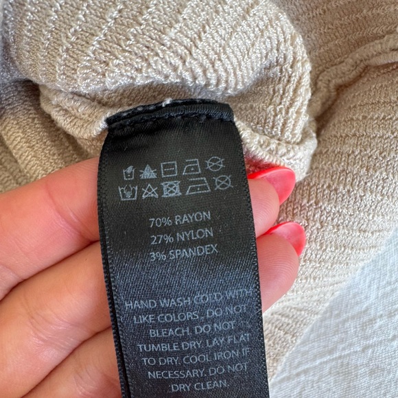 Beige Ribbed Top, S - Picture 9 of 9